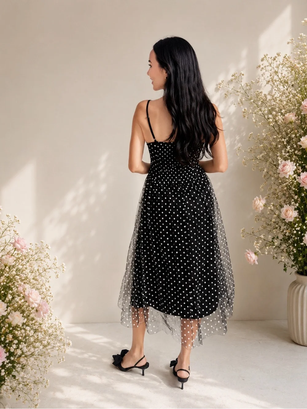 🇺🇸Firm Price🇺🇸Moon River Polka Dot midi dress - Picture 3 of 10
